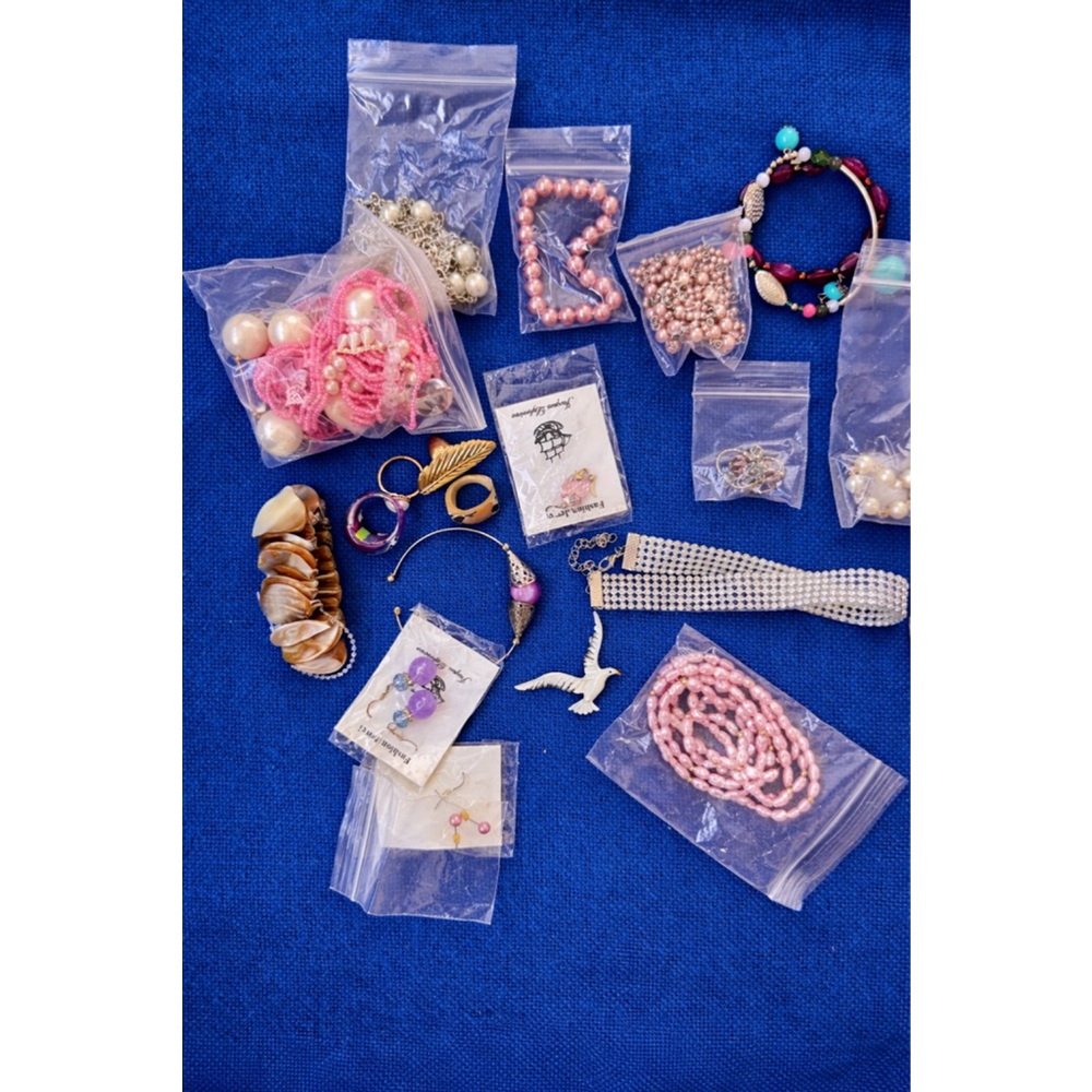 Pink Mermaid Y2K Jewelry Lot – Fairycore Pearl Bundle